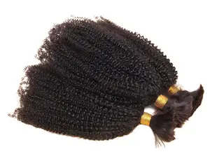 Afro Kinky Krullend Menselijk Vlechten Haar Voor Zwarte Vrouwen 8 Tot 26 Inch Braziliaanse Remy Bulk Menselijk Haar Afro Krullend haar