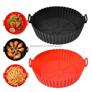  Air Fryer Silicone Pot, XIILSIE 2Pcs Round Food Safe