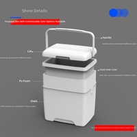Glacière isotherme en polyuréthane de 5,5 L, portable pour voiture, camping, barbecue, seau à glace, vente ambulante, pique-niques