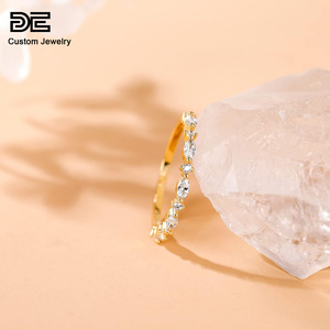 Bague d'éternité <span class=keywords><strong>de</strong></span> marquise en argent empilable en argent sterling 925 durci Bagues <span class=keywords><strong>de</strong></span> mariage pour femme Bagues d'éternité Marquise CZ - Product Image 1