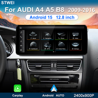 STWEI para Audi A4 B8 A5 2009-2016, Reproductor Multimedia de Video para Auto con Android 15, Pantalla de 12.8 Pulgadas, Carplay Inalámbrico, 4G WIFI, Qualcomm 6115