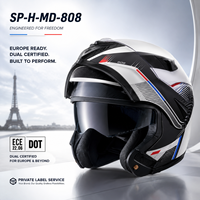 Casque de moto modulaire ABS ECE 2206 de haute qualité, prêt pour l'étiquetage privé, logo personnalisé, fixation rapide pour la conduite urbaine