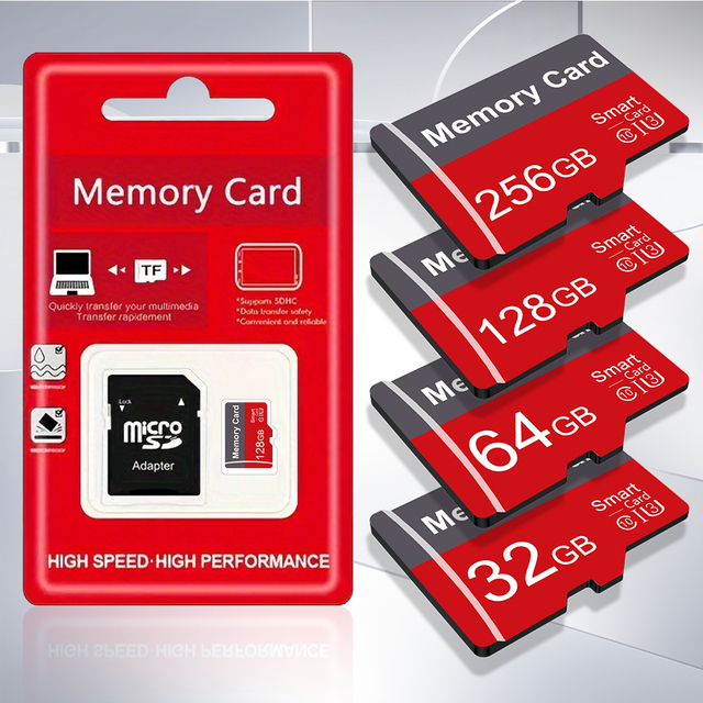 Customized High Speed Mini SD Cards 32GB 64GB 128GB C10 TF Cards Suitable for Cameras, Mobile Phones and Drones