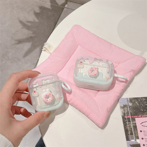 Fashion 3d Cute Donut Ice Cream Earphone Case for <strong>Airpods</strong> <strong>1</strong> 2 3rd 4 <strong>Gen</strong> With Keyring for <strong>Airpods</strong> Pro 2 Soft Tpu Protective Cover - Product Image 1