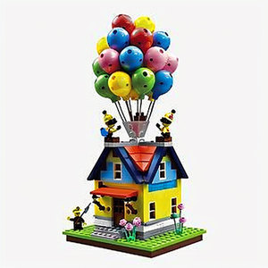 Flying House Balloon Adventure Building <b>Blocks</b> Toy For Kids 4-6Y <b>Plastic</b> Miniature Assembly Kit Architecture DIY Model - Product Image 3
