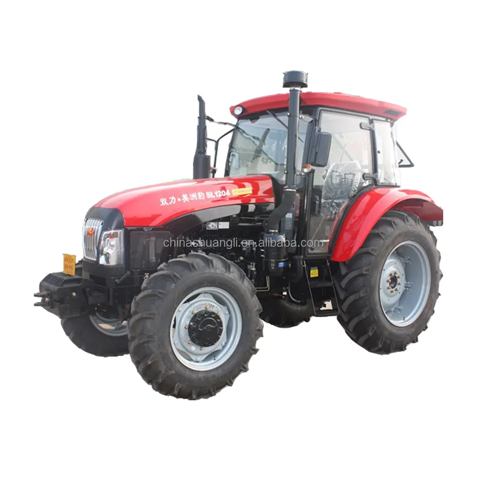 120hp implementações agrícolas equipamento de agricultura 4wd trator de roda agrícola com fixação