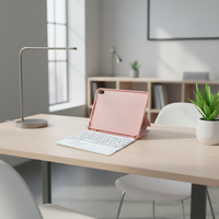 Casing Keyboard Nirkabel iPad Air 7th 11-Inci 2025 Terbaru, Desain Mekanik Scissor Switch dengan Lampu RGB, Antarmuka Type-C, Plug and Play