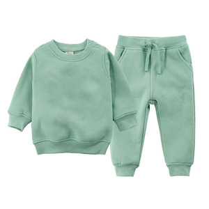 Sweat-shirts à col rond, pulls, ensembles de survêtements en molleton bouclette pour enfants, collection automne-hiver, style boutique - Product Image 3