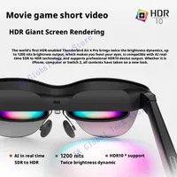 Lunettes intelligentes TCL Air 4 Pro prennent en charge HDR10/3840Hz, 4 haut-parleurs, 1200 nits, écran micro-OLED double couche, écran virtuel de 50 pouces