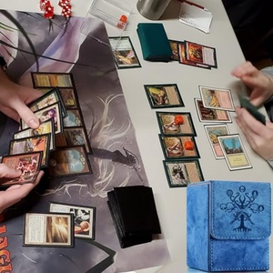 Boîte de rangement pour cartes à collectionner Magnet Magic Gathering Deck Box en cuir PU avec 2 séparateurs, capacité de 100+ cartes individuelles, pour cartes TCG CCG MTG - Product Image 6