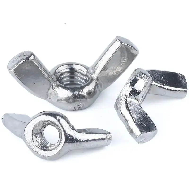 China Manufacturer M4 Carbon Steel Zinc Plated Washered Wing Nut locking butterfly wing nut m2.5