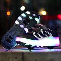 Chaussures à roulettes LED rechargeables pour enfants qui aiment le patinage et la marche Chaussures à roulettes pour enfants