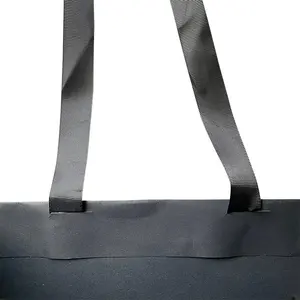 Black Paper Bag Wholesale Luxury Matte Black Gift Shopping Paper Bag With Logo For Clothing Custom Packaging Bag