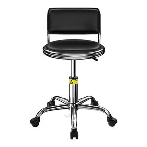 Chaise de <span class=keywords><strong>laboratoire</strong></span> ergonomique réglable en cuir ESD avec repose-pieds et roulettes - Product Image 1