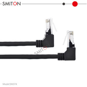 Câble <span class=keywords><strong>Ethernet</strong></span> RJ45 à paires torsadées, coudé à 90 degrés, cordon de raccordement LAN, OEM - Product Image 2