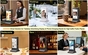 FYD-835E CMS ควบคุมระยะไกลคู่7นิ้วจอแอลซีดีหน้าจอสัมผัส Android WiFi ร้านอาหารโต๊ะดิจิตอลเล่นโฆษณา - Product Image 3