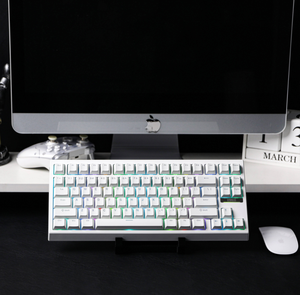 <span class=keywords><strong>Clavier</strong></span> mécanique EPOMAKER G84 triple mode, disposition 75 %, 84 touches, sans fil/Bluetooth/filaire, touches RGB PBT à échange à chaud, pour bureau/jeu - Product Image 5