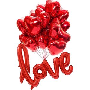 Best-seller Saint Valentin Rouge Aluminium Ballon Set Amour Conjoint Tanabata Décoratif Confession Proposition Fête Ballons - Product Image 1