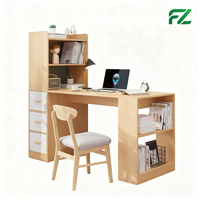 Bureau d'ordinateur moderne et durable en aluminium avec étagères et tiroirs, options multicolores pour le bureau à domicile