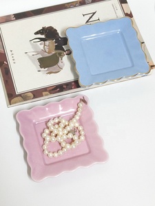 Hot Selling <strong>Ceramic</strong> <strong>Square</strong> Shape <strong>Jewelry</strong> Tray Elegant <strong>Jewelry</strong> <strong>Boxes</strong> - Product Image 2