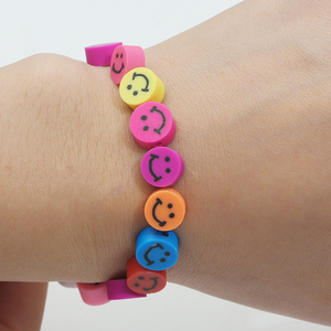 En Stock cuentas <span class=keywords><strong>de</strong></span> polímero 10mm 100PCs lindo colorido redondo <span class=keywords><strong>Fimo</strong></span> sonrisa arcilla cuentas - Product Image 6
