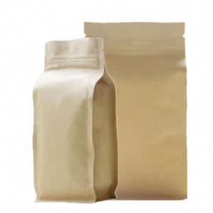 Sachets en papier kraft autoportants 20x30cm pour emballage alimentaire, promotionnels, vente chaude - Product Image 1