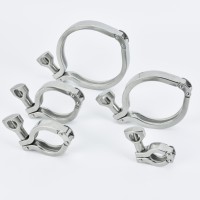 Abrazadera de un solo pasador de acero inoxidable SS304 de tipo medio para conexión de tuberías J3, abrazaderas de calidad premium para uso comercial/industrial