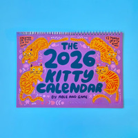 Calendrier de table rectangulaire éco-responsable de haute qualité en papier animal édition 2026 avec 12 motifs hilarants uniques