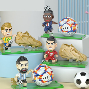 Excellent Vendeur 2026 Support <span class=keywords><strong>de</strong></span> Téléphone et Porte-Stylo en Plastique ABS Style <span class=keywords><strong>Lego</strong></span> pour Stars du Football Mondial, Blocs <span class=keywords><strong>de</strong></span> Construction Micro Mbappe pour Bureau - Product Image 4