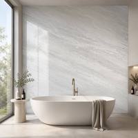Dalle de dolomite Elizabeth White, veinure gris clair, pierre naturelle moderne polie pour façade de villa, aménagement extérieur, salle de bain