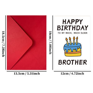 Carte de vœux imprimée sur papier couché vierge avec enveloppe et message amusant de vœux d'<span class=keywords><strong>anniversaire</strong></span>, message de bénédiction parodique - Product Image 5