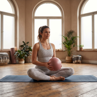 Mini ballon de Pilates en PVC pour la force du tronc, la thérapie physique, l'entraînement, anti-éclatement, antidérapant, équilibre, ballon de yoga haute densité