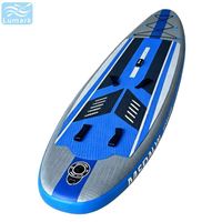 SUP gonflable de pêche avec deux ailerons intégrés 335 cm (11 pieds) et pagaie réglable en aluminium pour la pêche en mer – Fabrication Lumark (Chine)