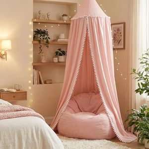 Baldacchino <span class=keywords><strong>per</strong></span> Letto con Pompon <span class=keywords><strong>per</strong></span> Bambini, Tenda a Rete <span class=keywords><strong>per</strong></span> Culla, Decorazione <span class=keywords><strong>per</strong></span> Cameretta, Castello Gioco <span class=keywords><strong>per</strong></span> Bambine - Product Image 5