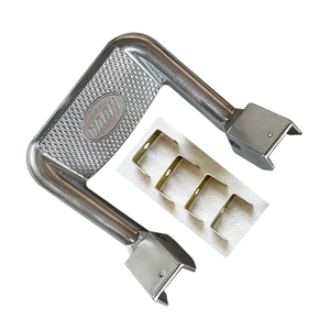 JOESHIER Accesorios para coches 4x4, estribos laterales universales de aluminio fundido con recubrimiento en polvo, antideslizantes, tipo aro, plateados. - Product Image 3