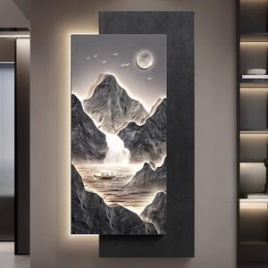 Pintura Decorativa para Entrada, Pintura Tridimensional de Arenisca para Colgar en la Entrada, Mural de Alta Gama para Sala de Estar, Iluminación - Product Image 4