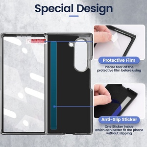 เคสโทรศัพท์หนัง PU ชุบเคลือบแบบธุรกิจสำหรับ Samsung Z Fold 8 3 4 5 6 7 พร้อมวงแหวน ป้องกันหน้าจอ กันกระแทก - Product Image 5
