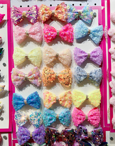 BELLLEWORLD <span class=keywords><strong>JOJO</strong></span>, lentejuelas brillantes, accesorios para el cabello de flores para niños, cinta, pinzas grandes para el pelo de unicornio para niñas, bebés y niños pequeños - Product Image 6