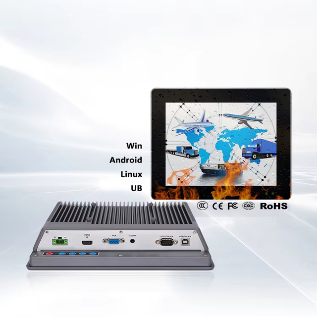 IP65 Waterproof Industrial Touch Screen Monitor Rugged Capacitive Resistance Industrial Embedded Display