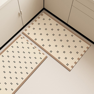 Tapis de sol de cuisine rétro simple, rectangulaire, antidérapant, résistant à l'huile, pour cuisine, salle de bain, espace commercial - Product Image 5