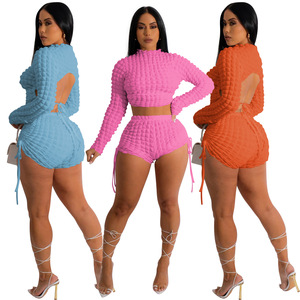 <span class=keywords><strong>2023</strong></span> nuovo Sexy set da donna con schienale corto di Popcorn da donna - Product Image 1