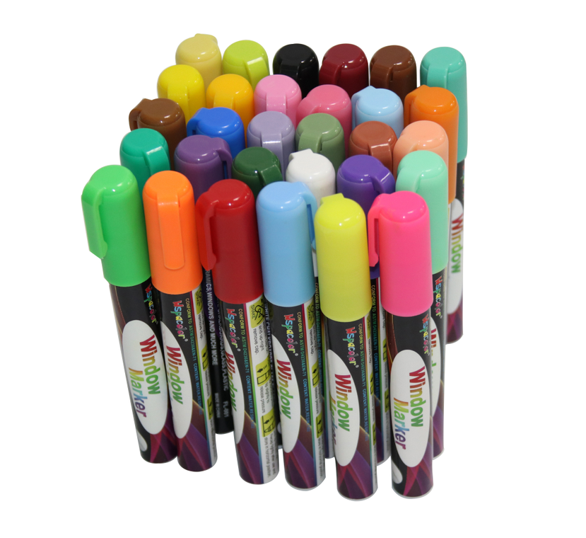 30colors Liquid Marker Pen Chalk Marker Erasable For Chalkboards Whiteboards Blackboards Windows Glass Ceramics