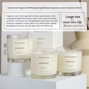 Vela perfumada de cera de soja de larga duración para dormitorio, baño, sin humo, regalo de Navidad perfecto, fragancia de incienso de aceite esencial - Product Image 5