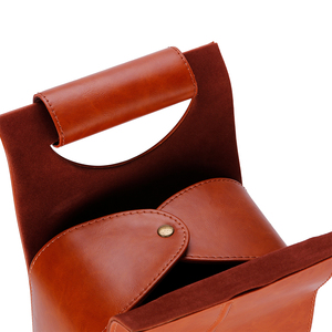 Sang Trọng Hộp Rượu Vang Chất Lượng Cao Biểu Tượng Tùy Chỉnh Da Nâu Duy Nhất 2 Chai Không Thấm Nước Cách Điện Cổ Điển Thanh Lịch Cổ Điển Thiết Kế Mới - Product Image 6