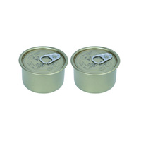 100/130/150ml rond 2 pièces de qualité alimentaire vide étain thon poisson boeuf sardines viande boîte de conserve emballage alimentaire avec couvercle en étain