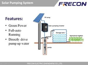 Bomba de Agua Solar VFD ECO Trifásica de 110V 220V 380V 1.5KW 3KW 5KW para Riego Agrícola PV500-PV150 - Product Image 1
