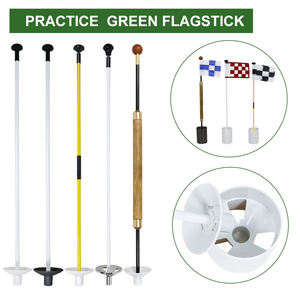 Set tiang bendera Golf dan cangkir, alat bantu latihan Golf hijau, tongkat bendera dapat dilepas - Product Image 2