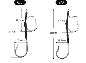 7691SS hameçons de pêche à la traîne en acier inoxydable super solide pour le thon du Sud - Product Image 6