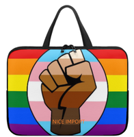 QPOC Rainbow Sac pour ordinateur portable, étui fin pour ordinateur portable avec fermeture éclair de qualité supérieure, sac portable pour tablette, grande capacité