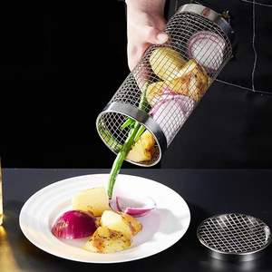 <span class=keywords><strong>Cilindro</strong></span> de Barbacoa Rodante Personalizado de Acero Inoxidable 304/316 de Grado Alimenticio para Exteriores y Camping - Product Image 4